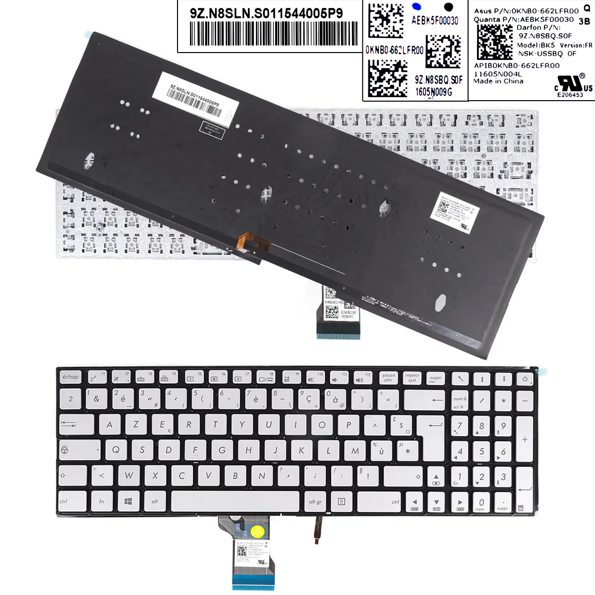 Picture of Asus ZenBook Pro UX501 UX501J  QX501 Q552 Q503 SILVER（Backlit,Without FRAME,For Win8）